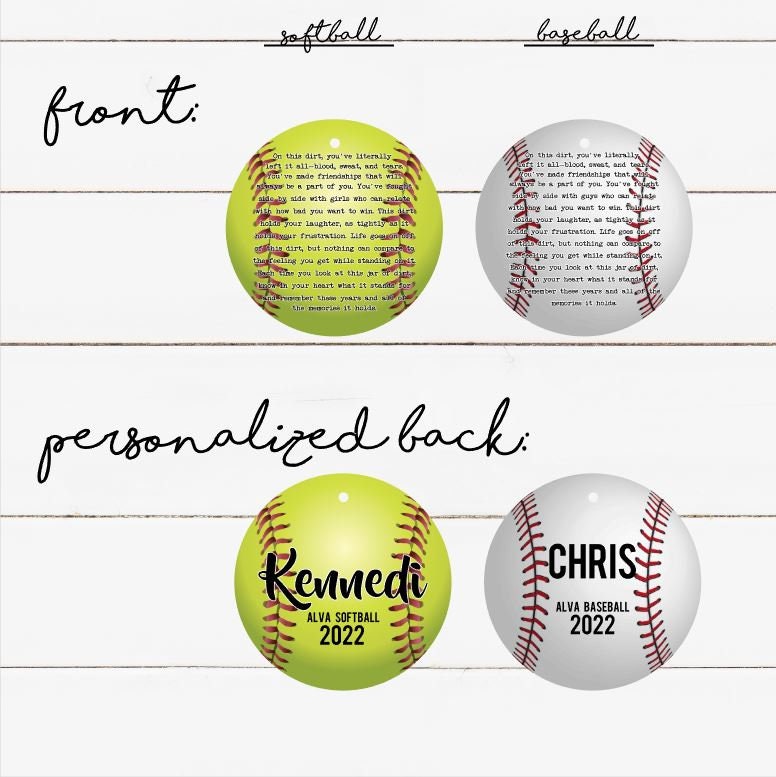Jar of Dirt Softball COACH Personalized Metal Tag Motivational Memory Sentimental Quote Senior Gift, Softball Team Gifts, Retirement, Season