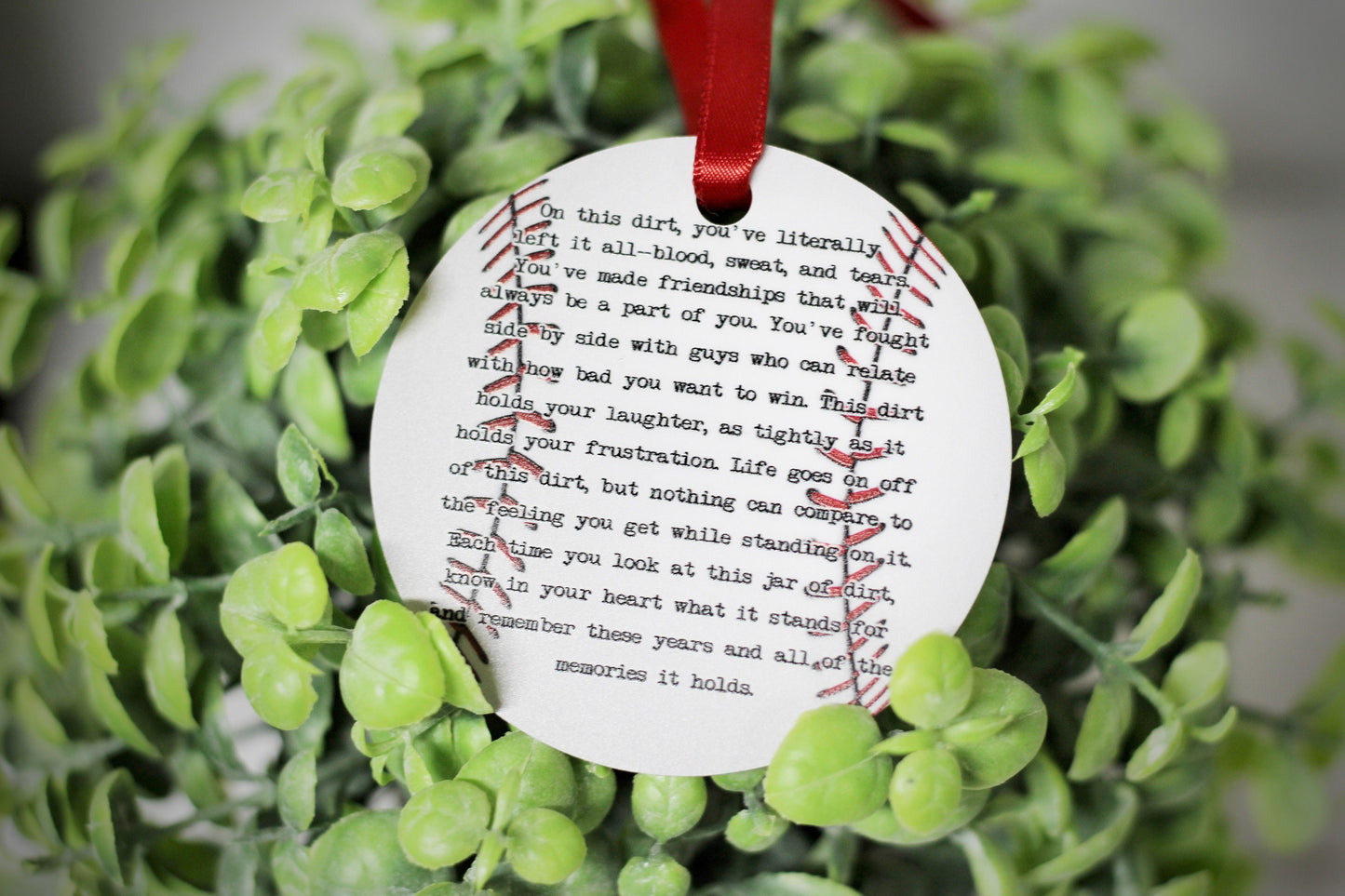 Jar of Dirt BASEBALL boys Team Personalized Metal Tag Motivational Memory Sentimental Quote Sign Senior Gift, Baseball Team Gifts