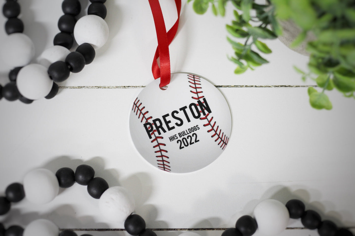 Personalized Baseball Metal Christmas Ornament Memory Sentimental Gift, Baseball Team Gift, Personalized Metal Tag, Gift for Baseball Player
