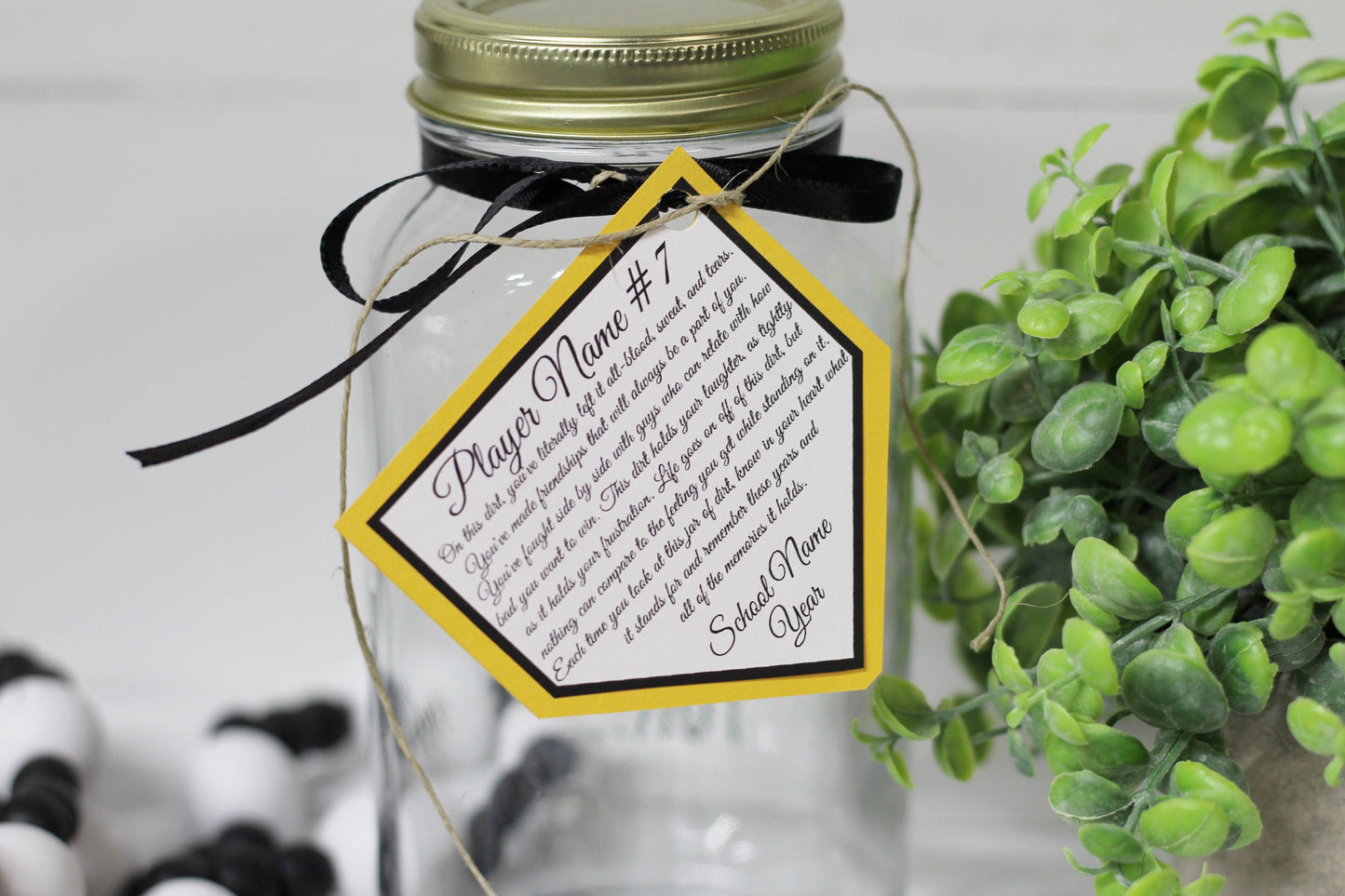 Personalized Jar of Dirt BASEBALL boys Team Printable Editable Download Custom Template Memory Sentimental Quote Sign Senior Night Gift