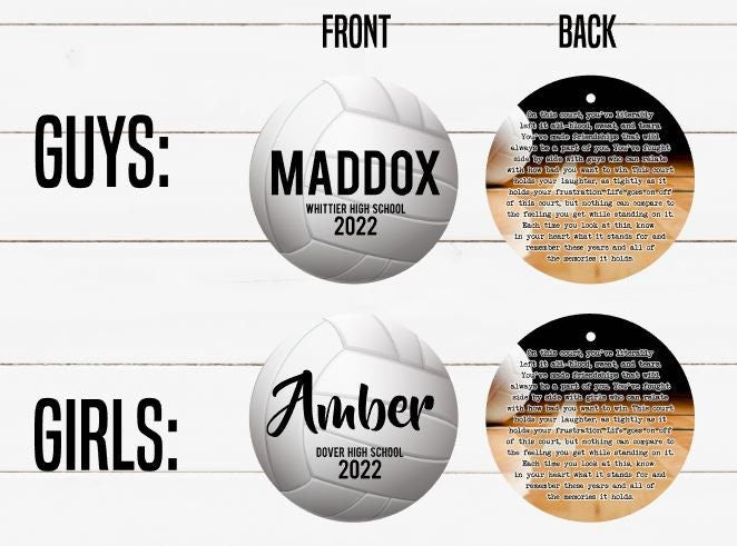 Volleyball Personalized Metal Tag Motivational Memory Sentimental Quote Sign Senior Gift, Volleyball Team Gifts, Ornament Sports Banquet
