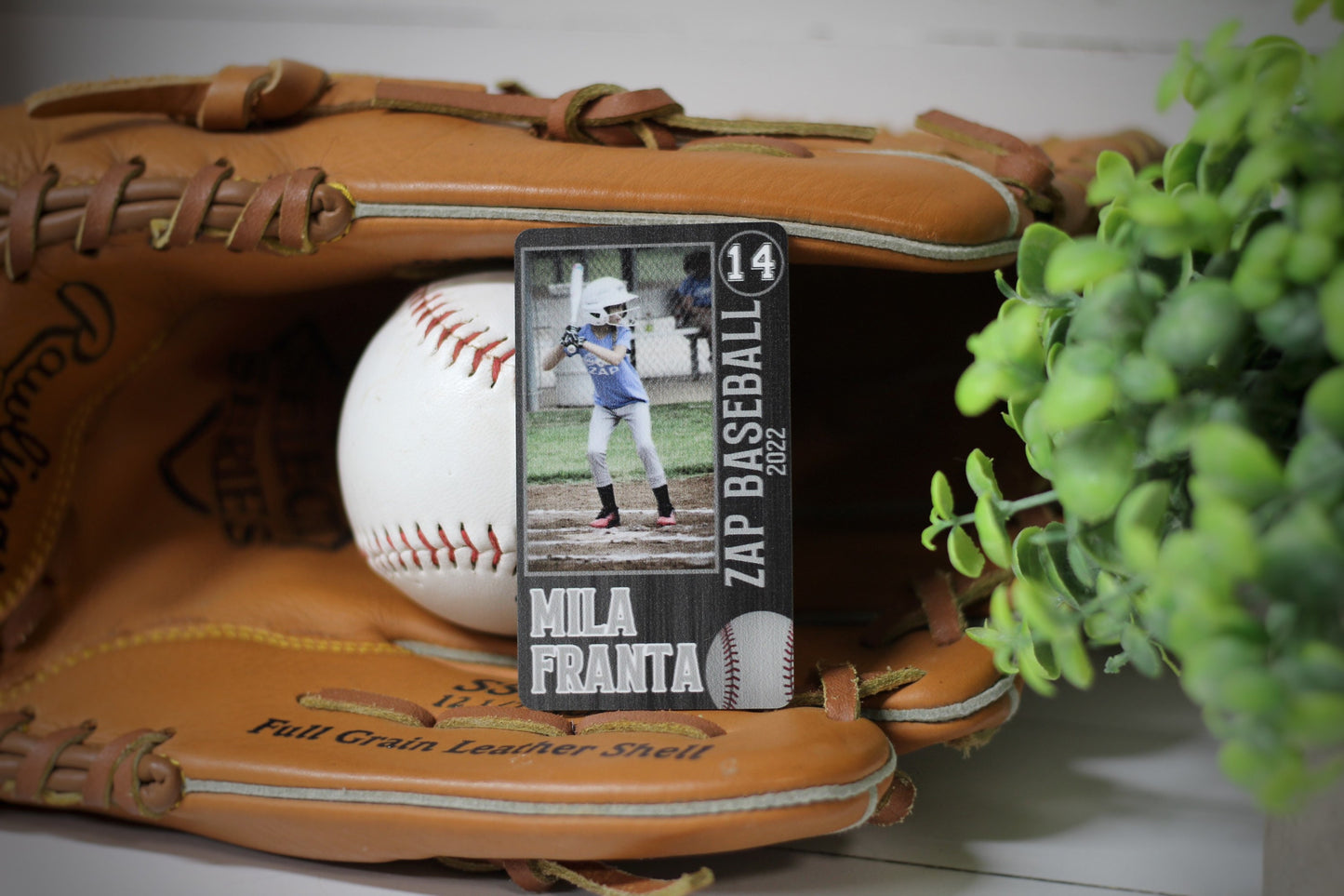 Personalized Metal Baseball Card, Trading Card, Memory Sentimental Gift for End of Season Baseball Softball Team Gifts, Custom Baseball Card