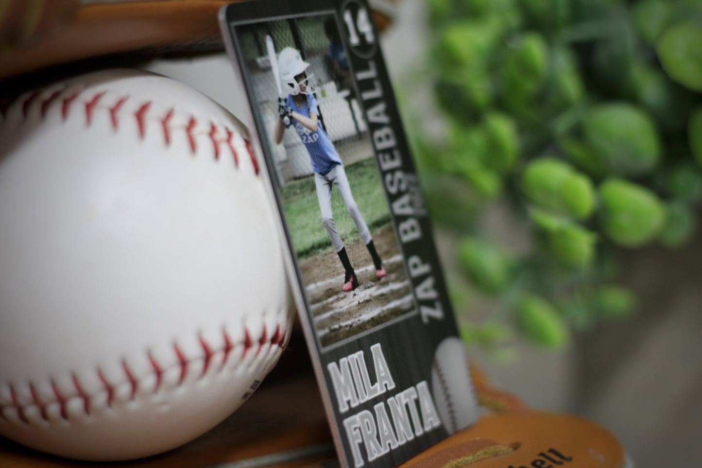 Personalized Metal Baseball Card, Trading Card, Memory Sentimental Gift for End of Season Baseball Softball Team Gifts, Custom Baseball Card