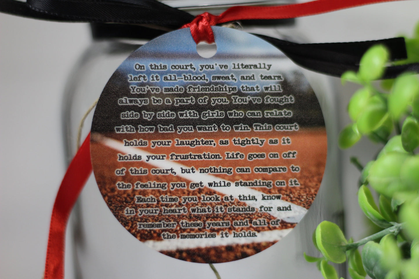 Personalized TENNIS Team Personalized Metal Tag Motivational Memory Sentimental Quote Sign Senior Gift, Tennis Player Team Gifts Jar of Dirt