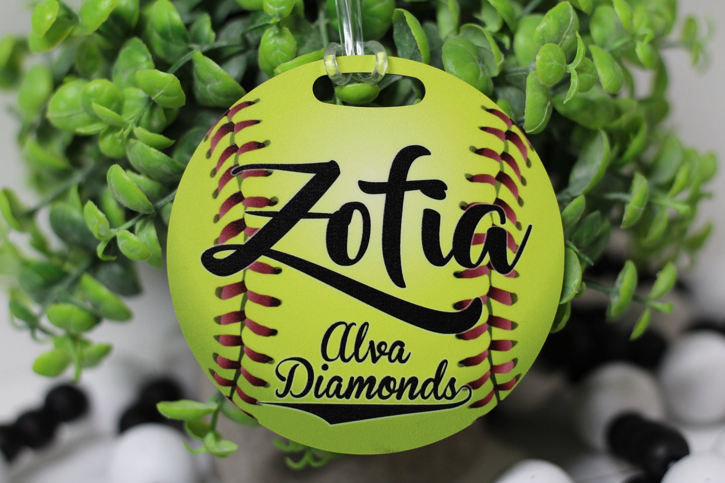 Personalized Softball Bag Tag, Softball Gym Tag, End of Season Team Gift, Senior Softball Gift, Senior Night, Sports Banquet, Backpack Tag