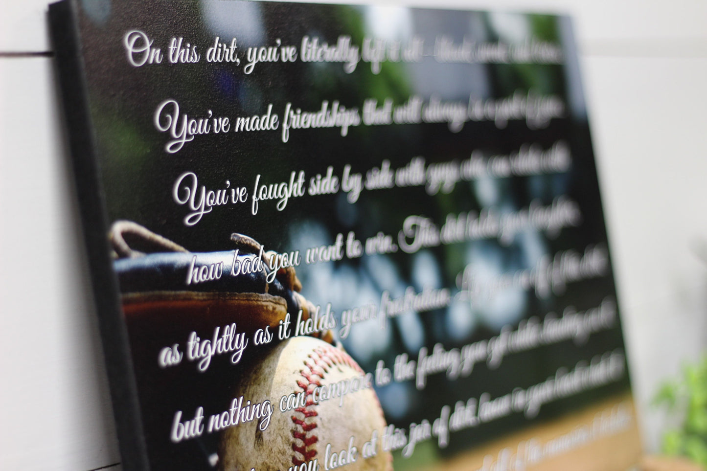 Jar of Dirt BASEBALL Sign, Boys Team Personalized Wood Art, Motivational Memory Sentimental Quote Sign, Senior Gift, Baseball Player Gifts