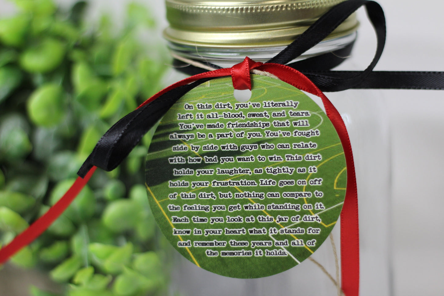 Jar of Dirt Lacrosse Team Personalized Metal Tag, Motivational Memory Sentimental Quote Sign Senior Gift, Lacrosse Team Gifts, Guys or Girls