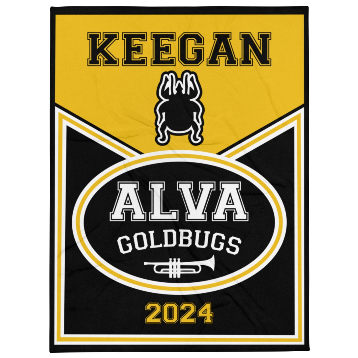 Personalized High School Senior Throw Blanket, Custom Sports Blanket, Senior Night Gift Banquet Graduation End of School Year Class of 2024
