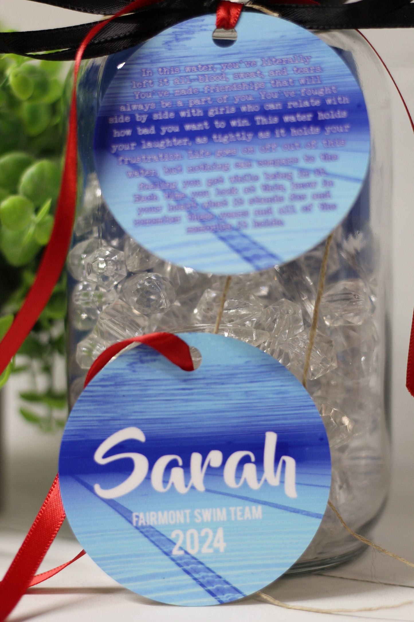 Swim Team Personalized Metal Tag In This Water Quote, Motivational Memory Sentimental Sign, High School Senior Gift, Swim & Dive Team Gifts