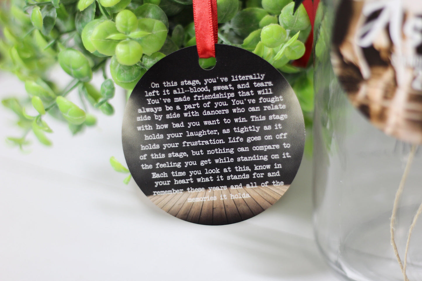 Dance Personalized Metal Tag On This Stage Quote, Motivational Memory Sentimental Gift, High School Senior, Ballet Tap Jazz Dancer Recital