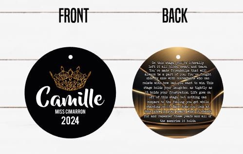 Pageant Personalized Metal Tag On This Stage Quote, Motivational Memory Sentimental Sign, High School Senior Gift, End of Pageant Gifts