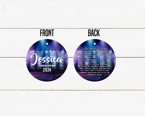 Competitive Dance Personalized Metal Tag On This Stage Quote, Motivational Memory Sentimental Gift, High School Senior Dance Competition