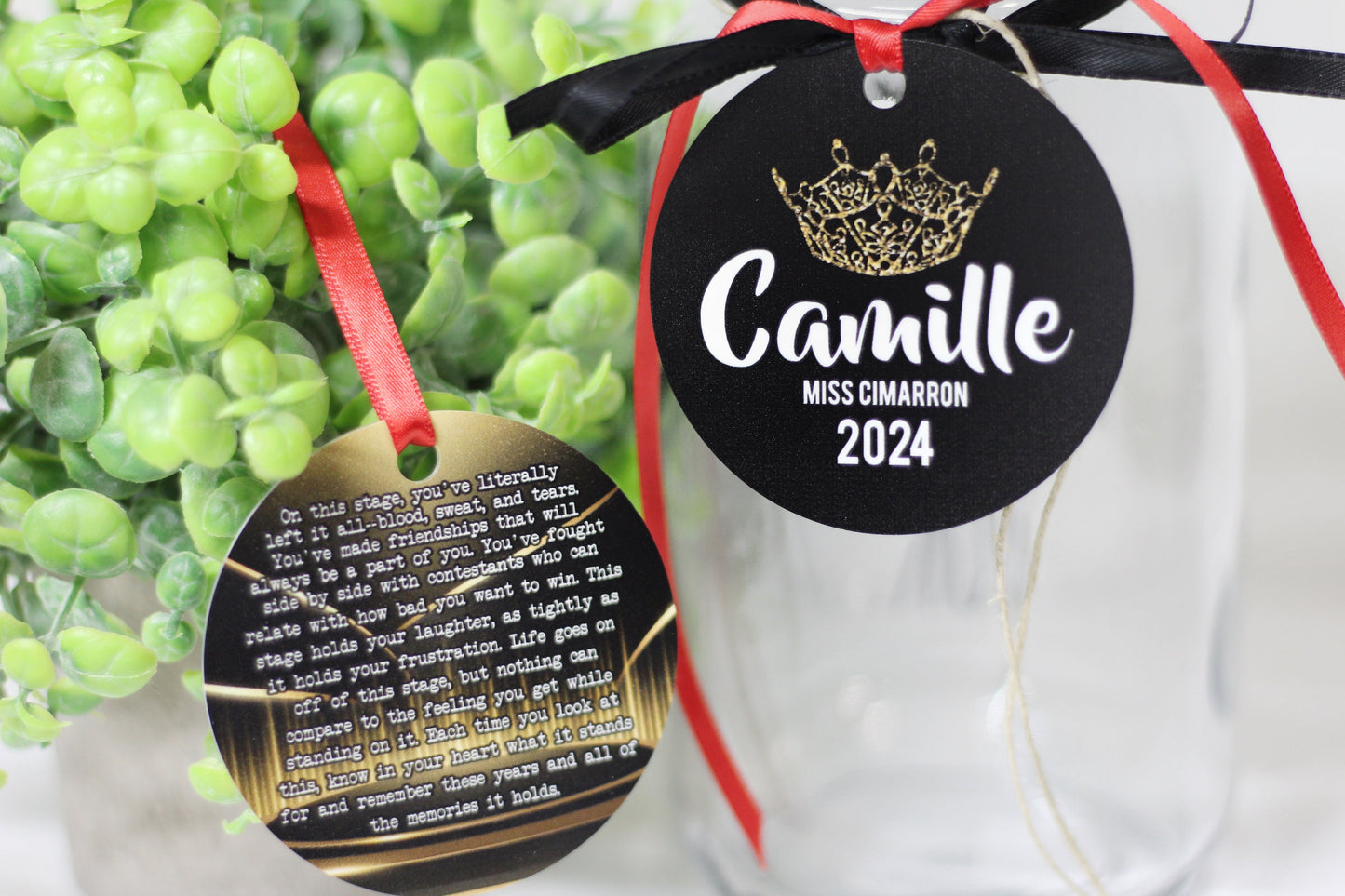 Pageant Personalized Metal Tag On This Stage Quote, Motivational Memory Sentimental Sign, High School Senior Gift, End of Pageant Gifts