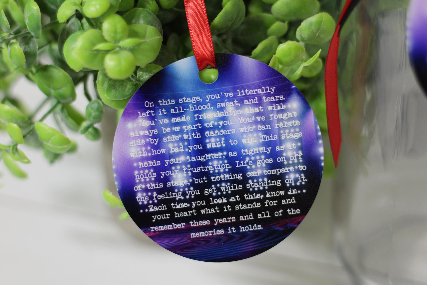 Competitive Dance Personalized Metal Tag On This Stage Quote, Motivational Memory Sentimental Gift, High School Senior Dance Competition