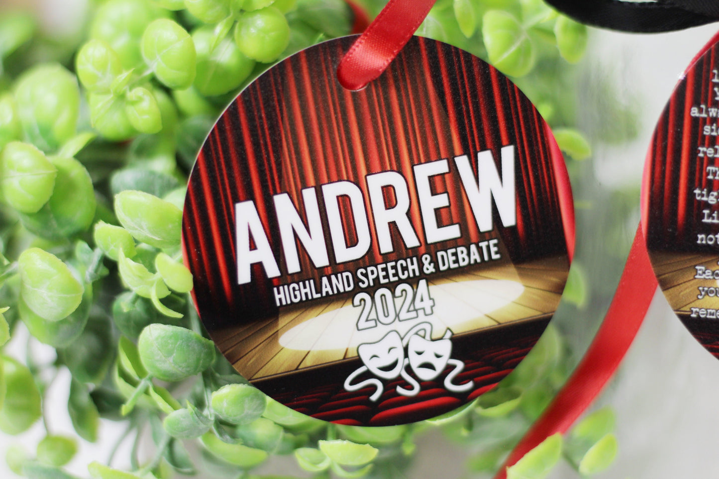 Theater Drama Speech Debate Team Personalized Metal Tag On This Stage Quote, Motivational Memory Sentimental Sign, High School Senior Gift