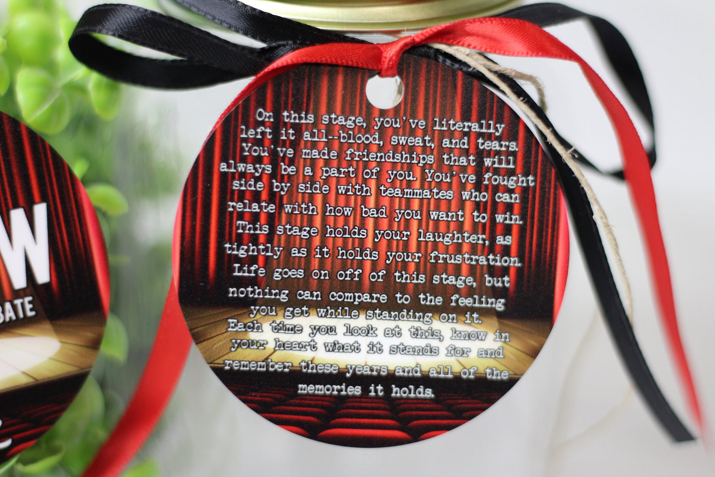 Theater Drama Speech Debate Team Personalized Metal Tag On This Stage Quote, Motivational Memory Sentimental Sign, High School Senior Gift