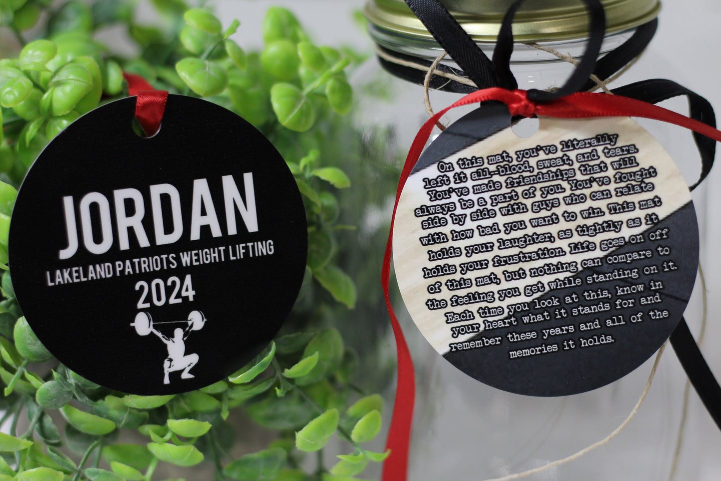 Power Lifting Team Personalized Metal Tag On This Mat Quote, Motivational Memory Sentimental, High School Senior Gift, Lifting Team Gifts